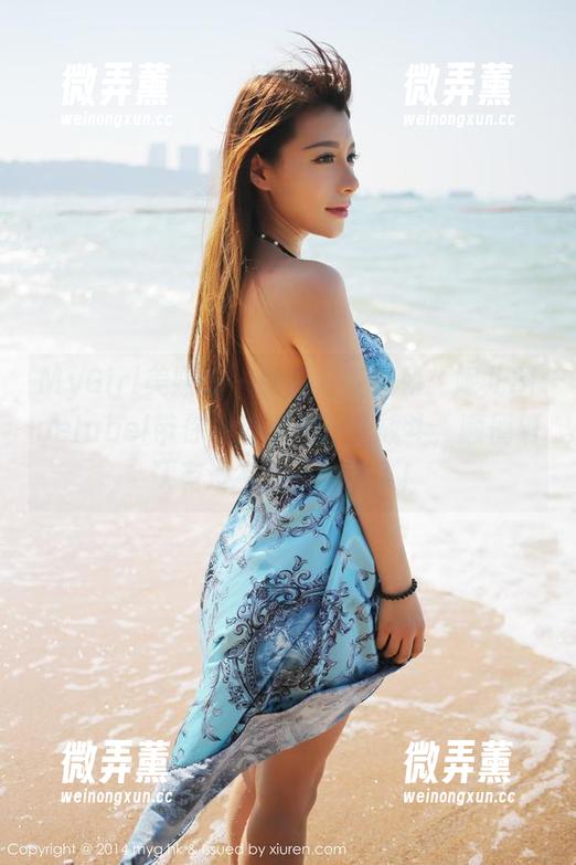 MyGirl美媛馆-妮儿Bluelabel MyGirl美媛馆 - 比基尼新系列:妮儿Bluelabel带你去海滩和沙子战斗,顺便确认有没有妹子的加入!